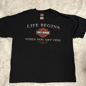 2003 STL Harley-Davidson Black Tee with Bold Graphic